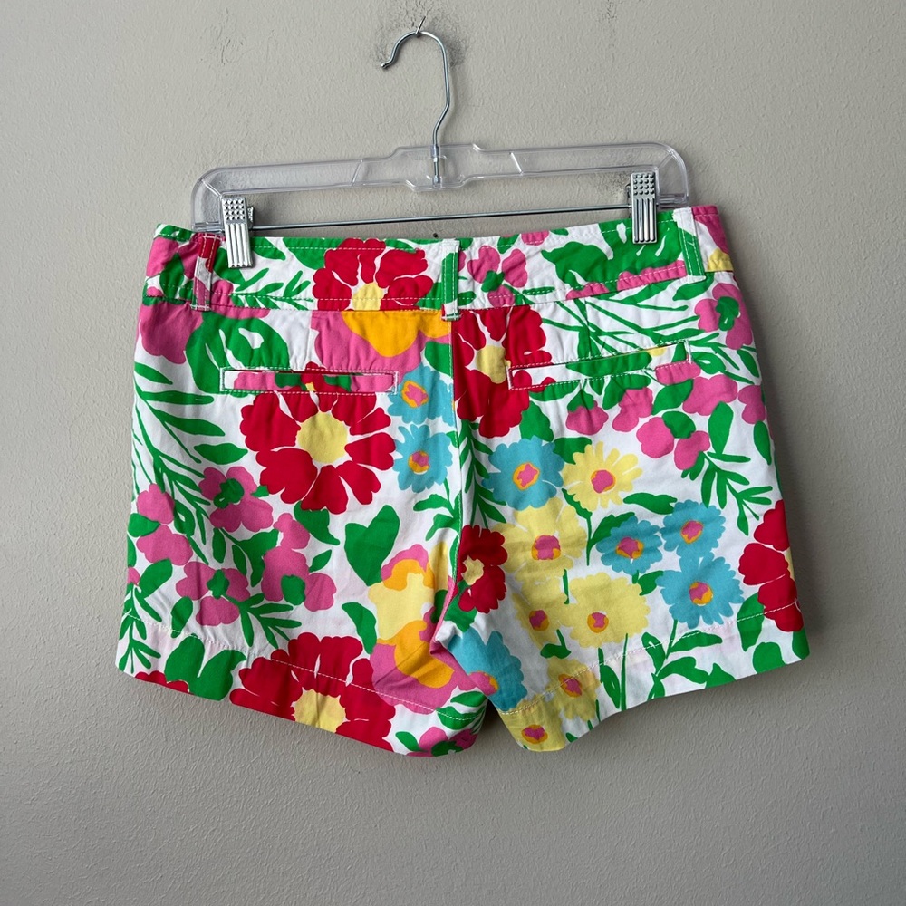 Lilly Pulitzer Floral Print Cotton Shorts in Pink, Green, Yellow, Red, Blue - Picture 8 of 9